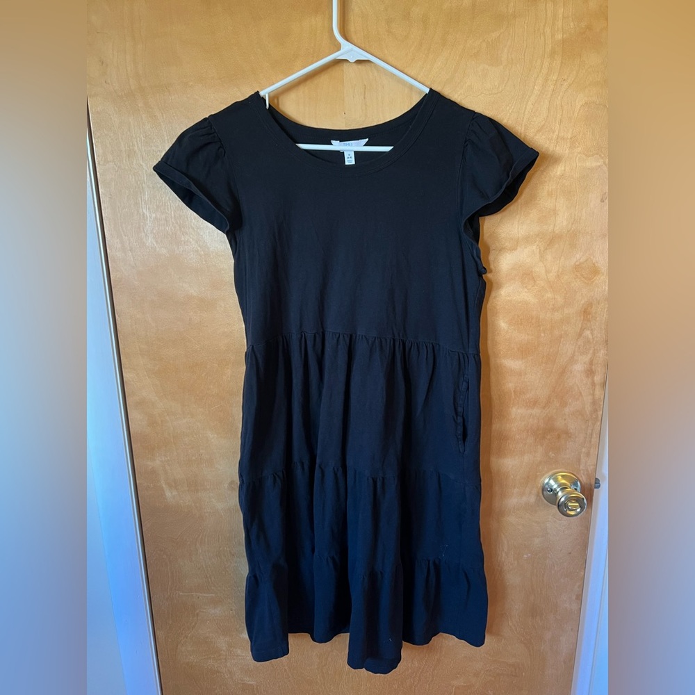 Time and Tru Black Midi Dress